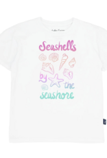 Feather 4 Arrow Oversized White Tee Seashell Seashore