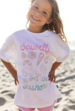 Feather 4 Arrow Oversized White Tee Seashell Seashore