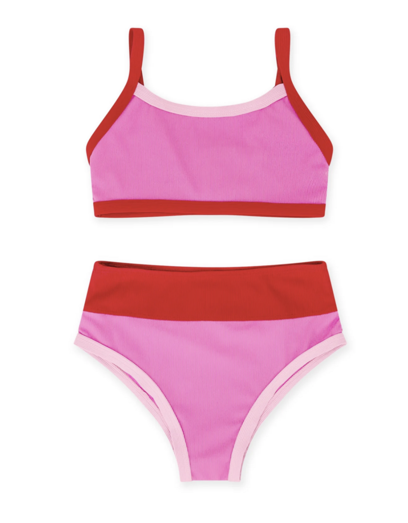 Feather 4 Arrow Retro Ringer Bikini Pink Sunset