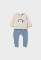Mayoral Elephant Appl. Sweatshirt w/Footed Pants