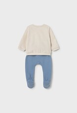 Mayoral Elephant Appl. Sweatshirt w/Footed Pants