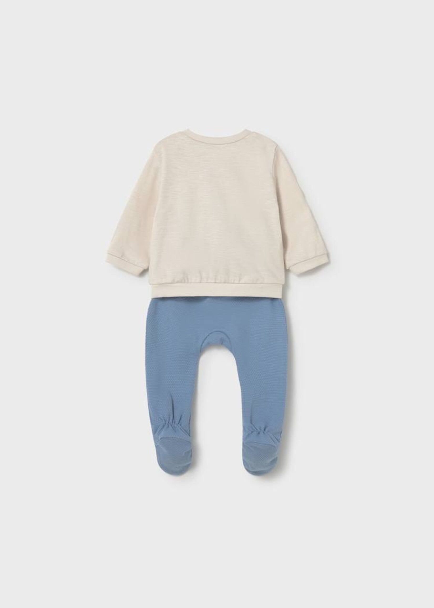 Mayoral Elephant Appl. Sweatshirt w/Footed Pants