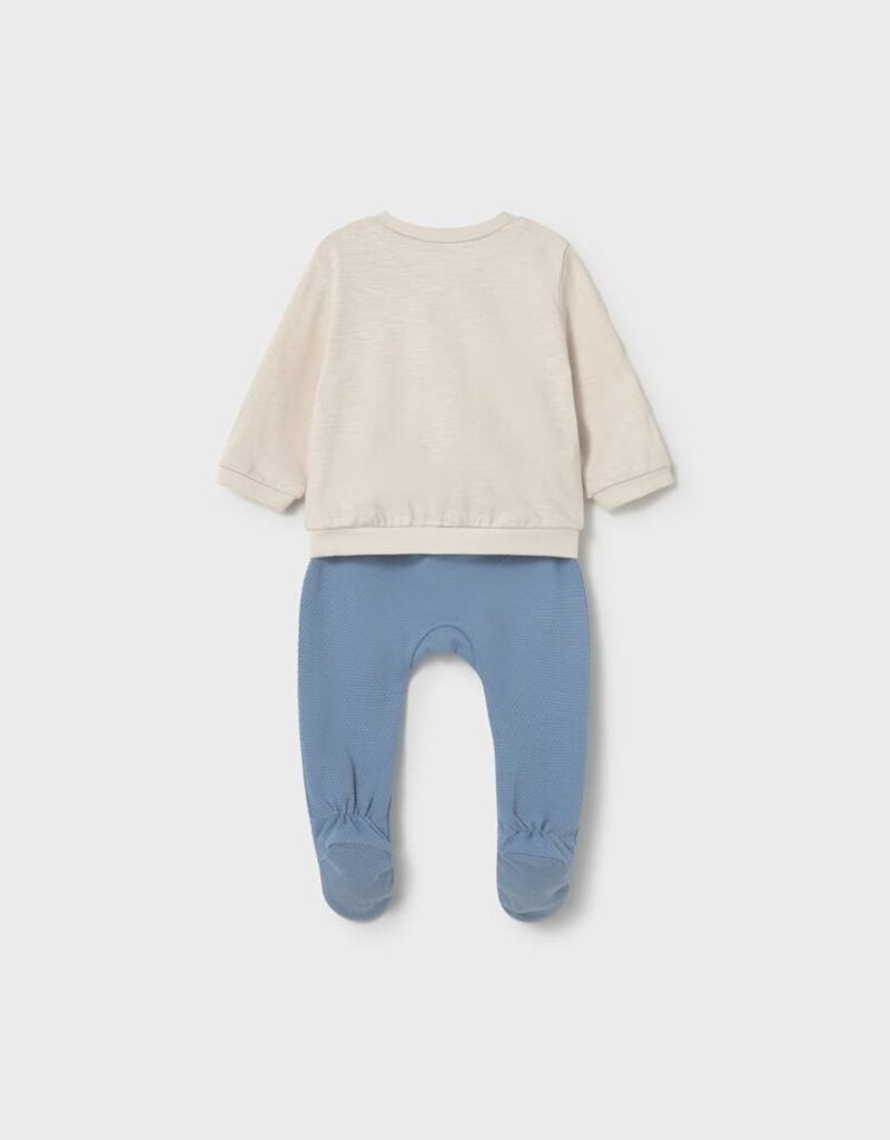 Mayoral Elephant Appl. Sweatshirt w/Footed Pants