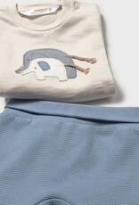 Mayoral Elephant Appl. Sweatshirt w/Footed Pants