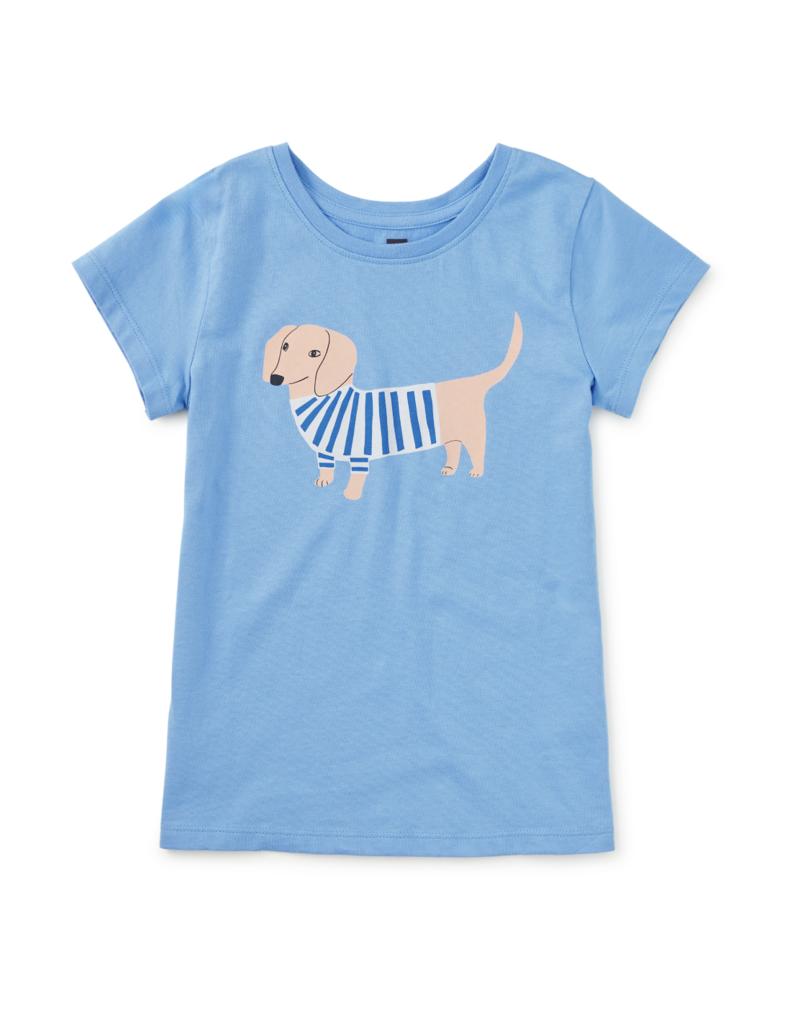 Tea Collection PABLOS PUP GRAPHIC TEE BLUE ORCHID