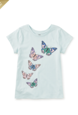 Tea Collection BUTTERFLY FLURRY  GRAPHIC TEE BLUE GLOW