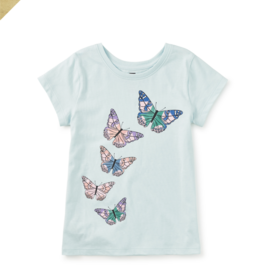 Tea Collection BUTTERFLY FLURRY  GRAPHIC TEE BLUE GLOW
