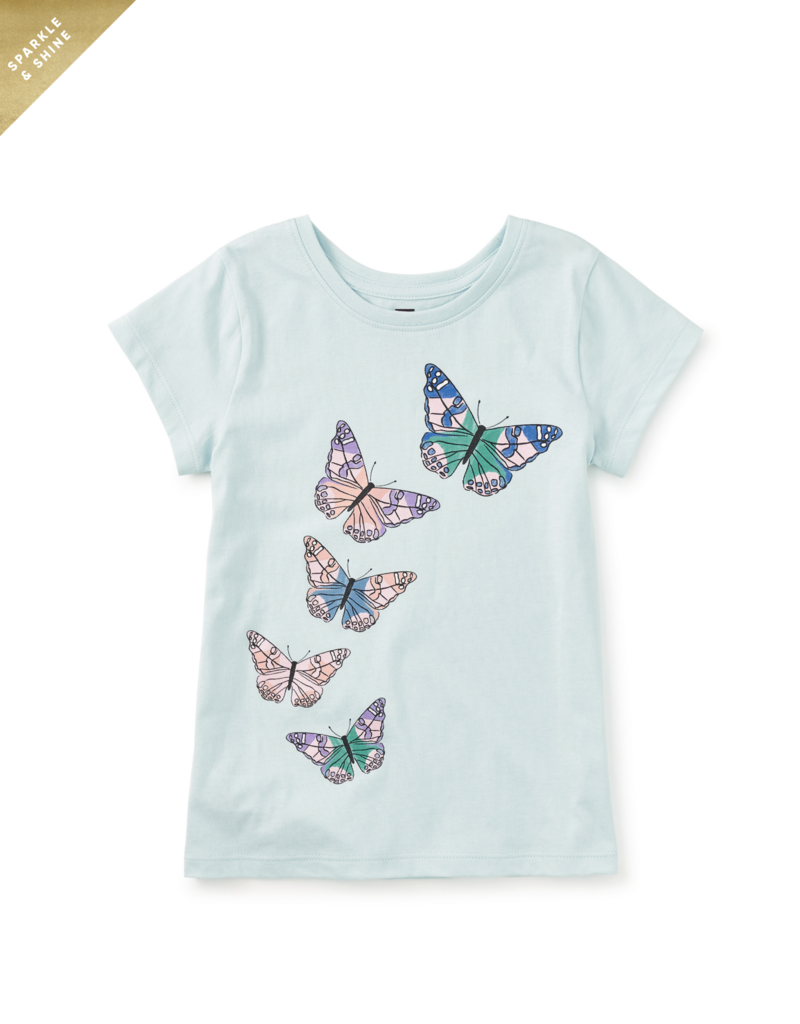 Tea Collection BUTTERFLY FLURRY  GRAPHIC TEE BLUE GLOW