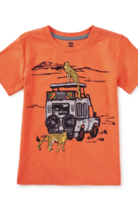 Tea Collection SAFARI TRUCK GRAPHIC TEE FLAME