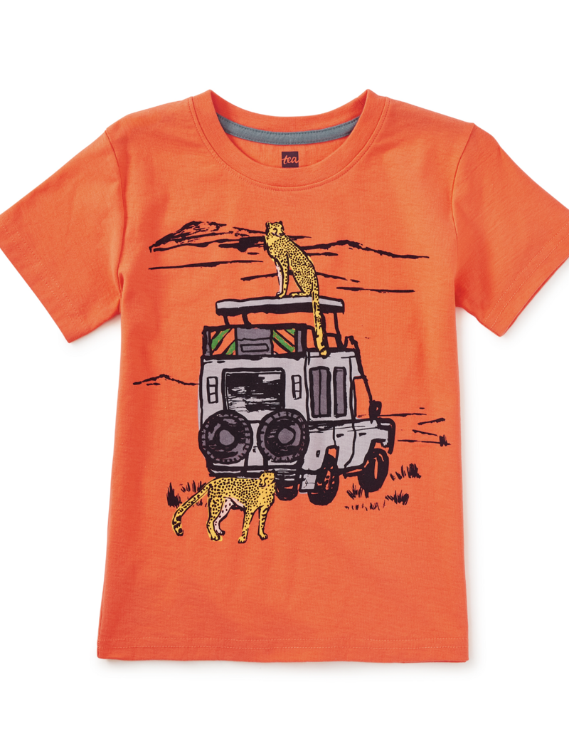 Tea Collection SAFARI TRUCK GRAPHIC TEE FLAME