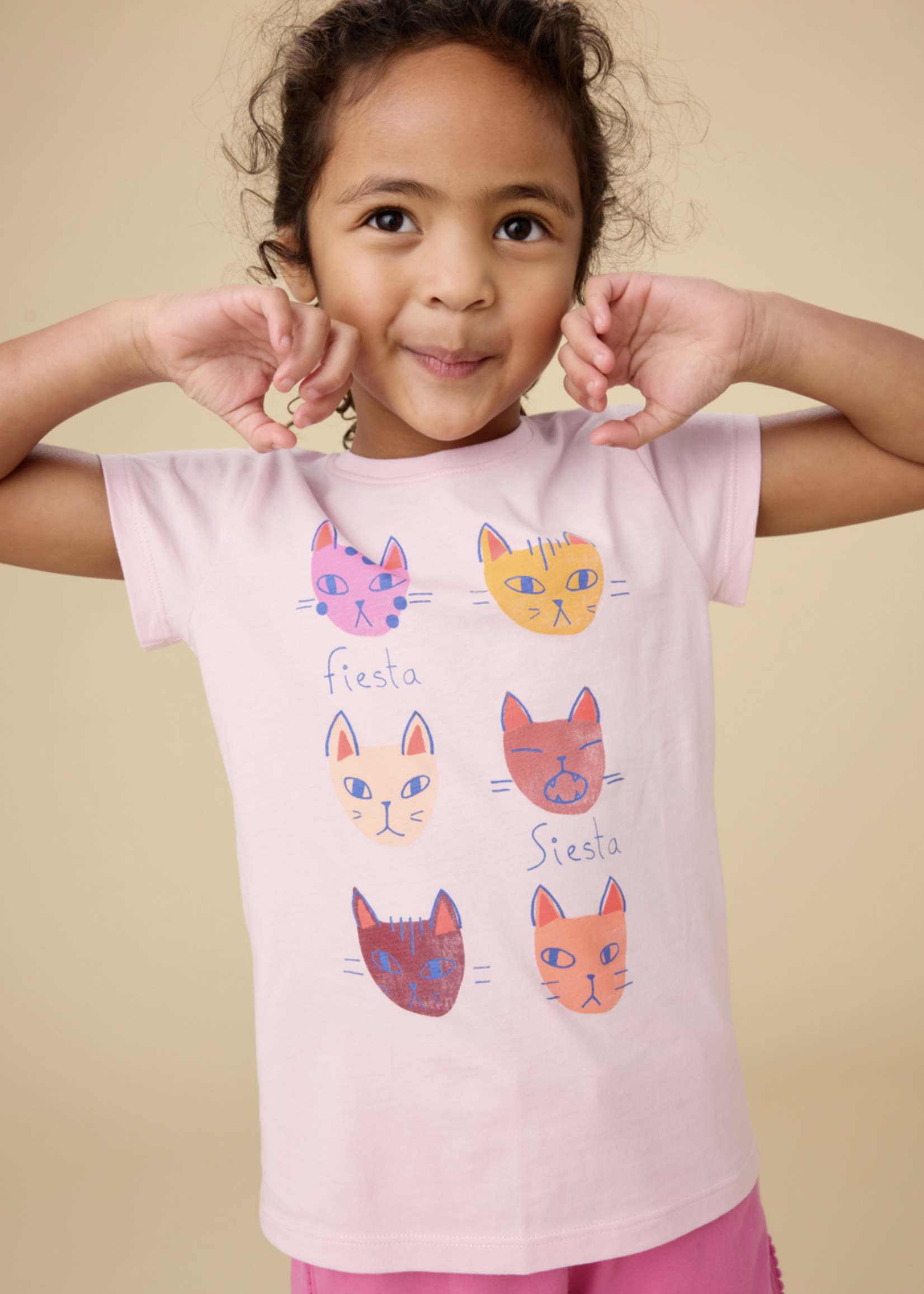 Tea Collection FIESTA TO SIESTA GRAPHIC TEE PINK LADY
