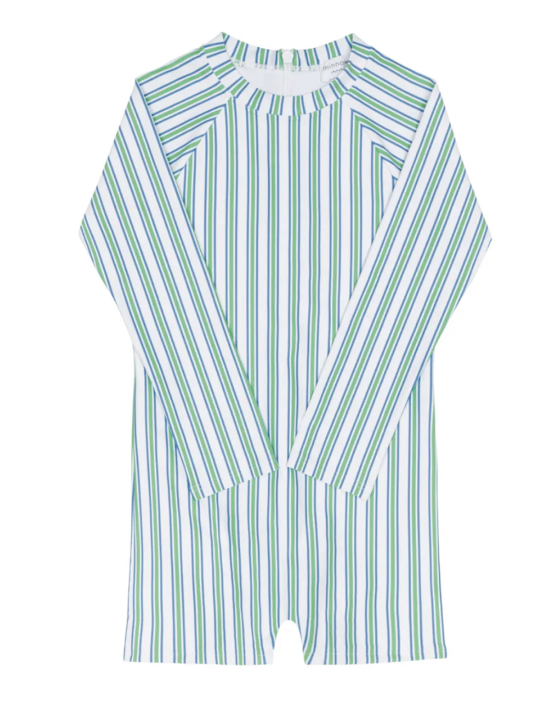 Minnow unisex tamarin stripe rasguard one piece