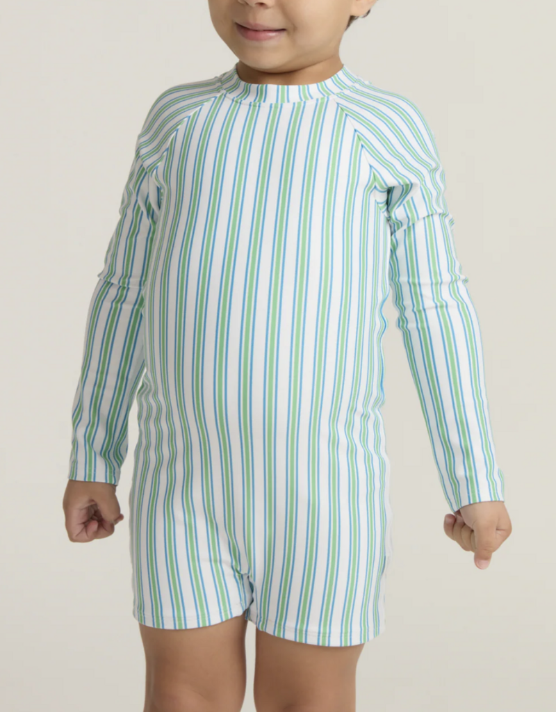 Minnow unisex tamarin stripe rasguard one piece