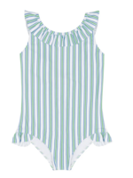Minnow SALE. tamarin stripe ruffle collar one piece