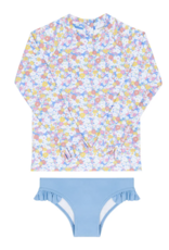 Minnow jasmine blossom rashguard set