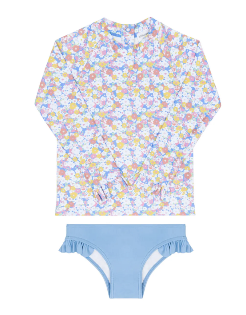 Minnow jasmine blossom rashguard set
