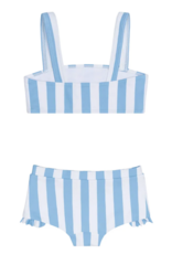 Minnow bay stripe bandeau bikini and swim shorts