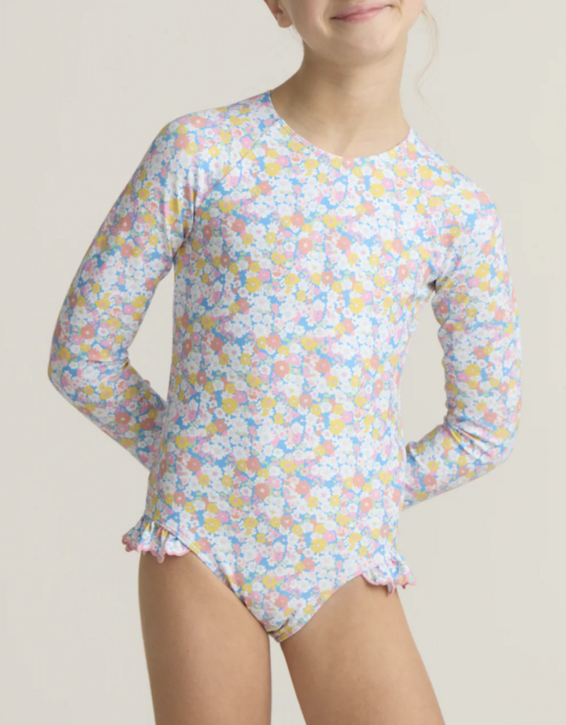 Minnow jasmine blossom rashguard one piece