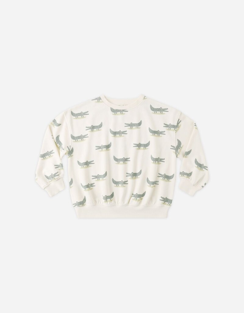 Rylee + Cru Inc. RELAXED SWEATSHIRT ALLIGATORS