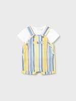 Mayoral SALE. Yellow Stripe Shortall w/Tee