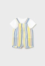 Mayoral Yellow Stripe Shortall w/Tee