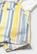 Mayoral Yellow Stripe Shortall w/Tee