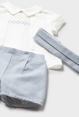 Mayoral Linen Light Blue Short Set