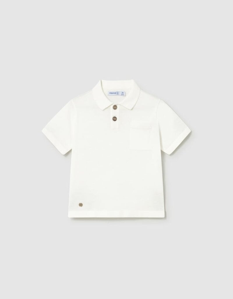 Mayoral Baby Boy S/S Polo Cream