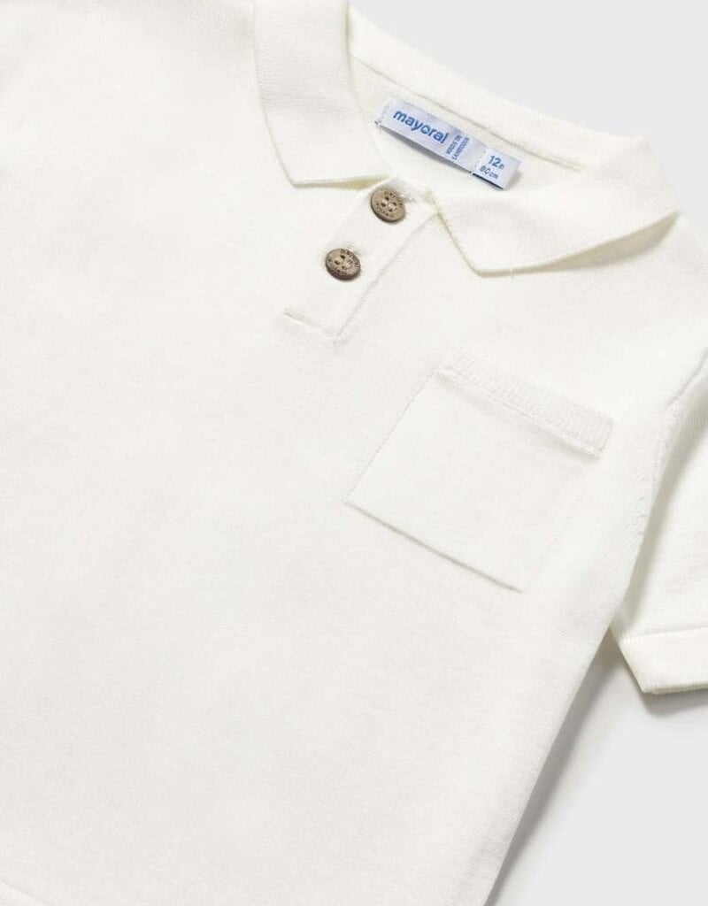 Mayoral Baby Boy S/S Polo Cream