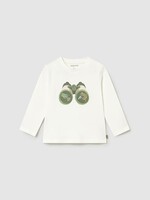 Mayoral SALE. Baby Boy L/S Cream Tee w/Binoculars Print