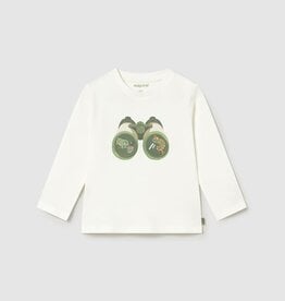 Mayoral Baby Boy L/S Cream Tee w/Binoculars Print