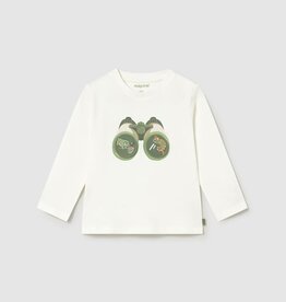 Mayoral SALE Baby Boy L/S Cream Tee w/Binoculars Print