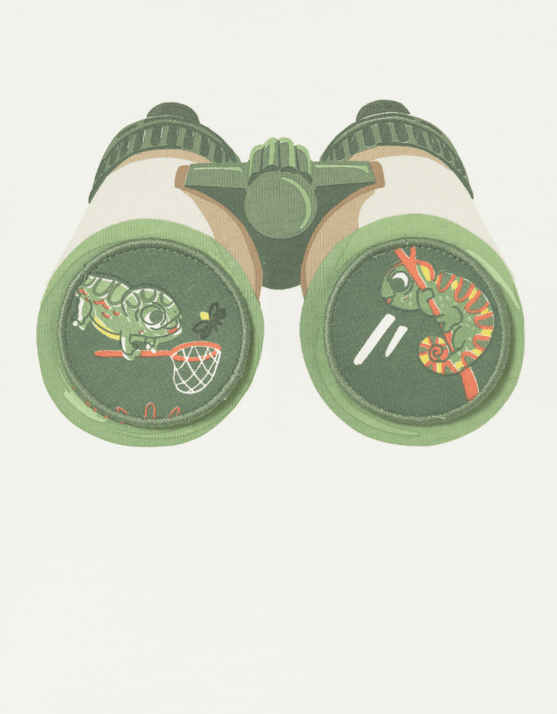 Mayoral Baby Boy L/S Cream Tee w/Binoculars Print