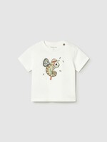 Mayoral SALE. Baby Boy S/S Cream Tee w/Chameleon Print