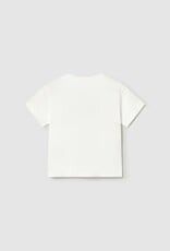 Mayoral Baby Boy S/S Cream Tee w/Chameleon Print
