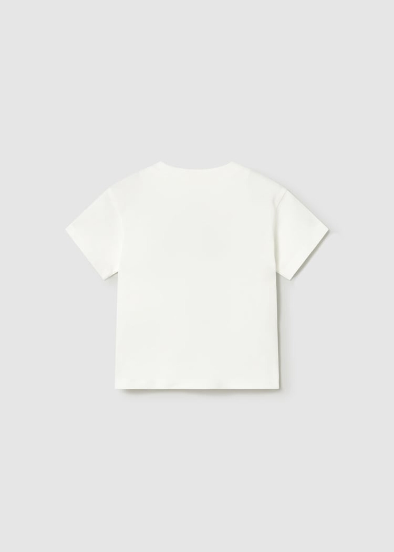 Mayoral Baby Boy S/S Cream Tee w/Chameleon Print
