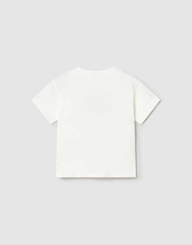 Mayoral Baby Boy S/S Cream Tee w/Chameleon Print