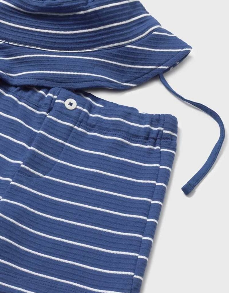 Mayoral Baby Boy Capri Blue Sailboat Short Set w/Hat