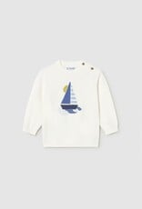 Mayoral Baby Boy Cream Sailboat Sweater