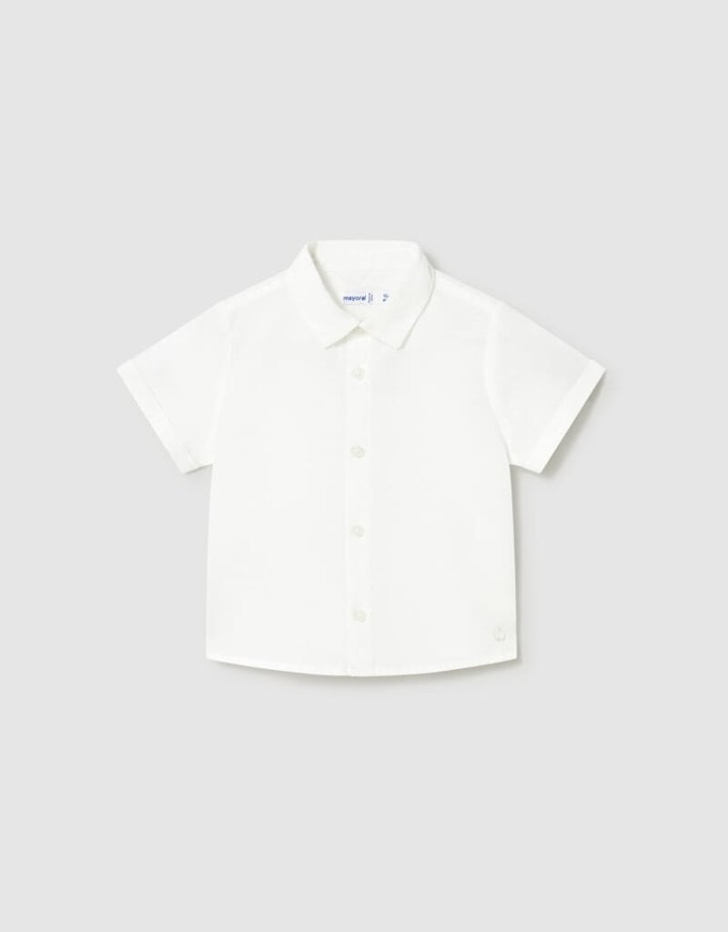 Mayoral Baby Boy S/S Linen White Buttondown
