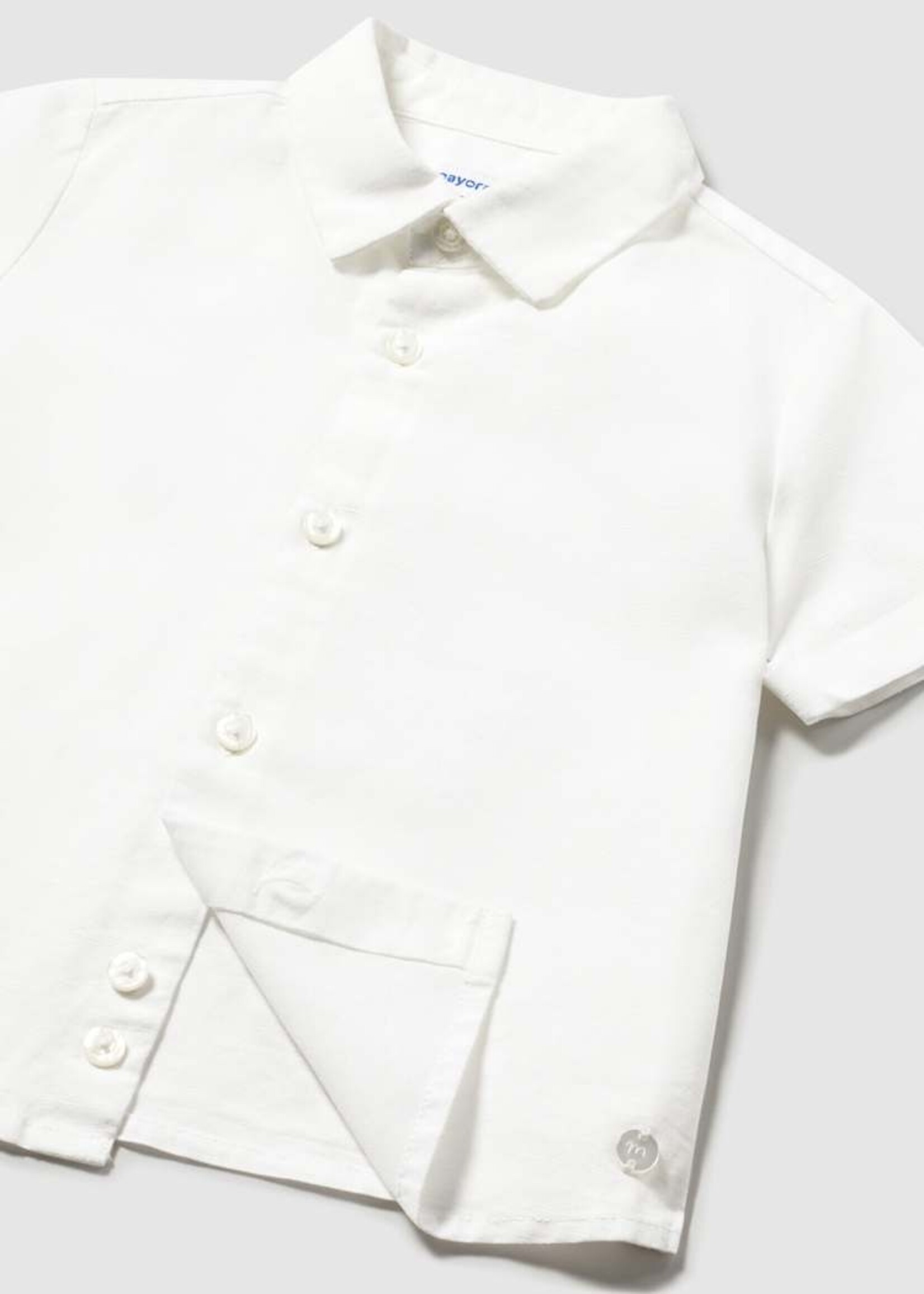 Mayoral Baby Boy S/S Linen White Buttondown