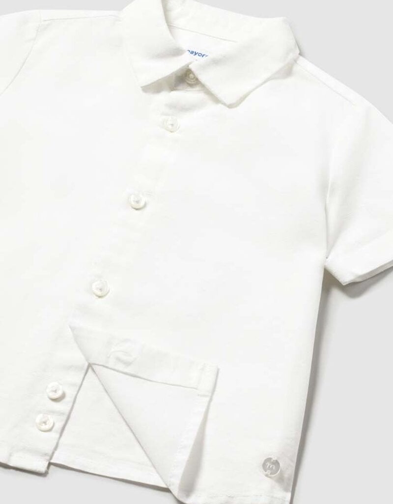 Mayoral Baby Boy S/S Linen White Buttondown