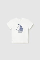 Mayoral Baby Boy White S/S Tee w/Sailboat