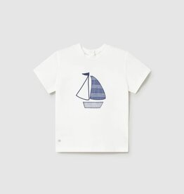 Mayoral SALE Baby Boy White S/S Tee w/Sailboat