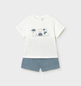 Mayoral Baby Boy Textured Knit Jade Short Set