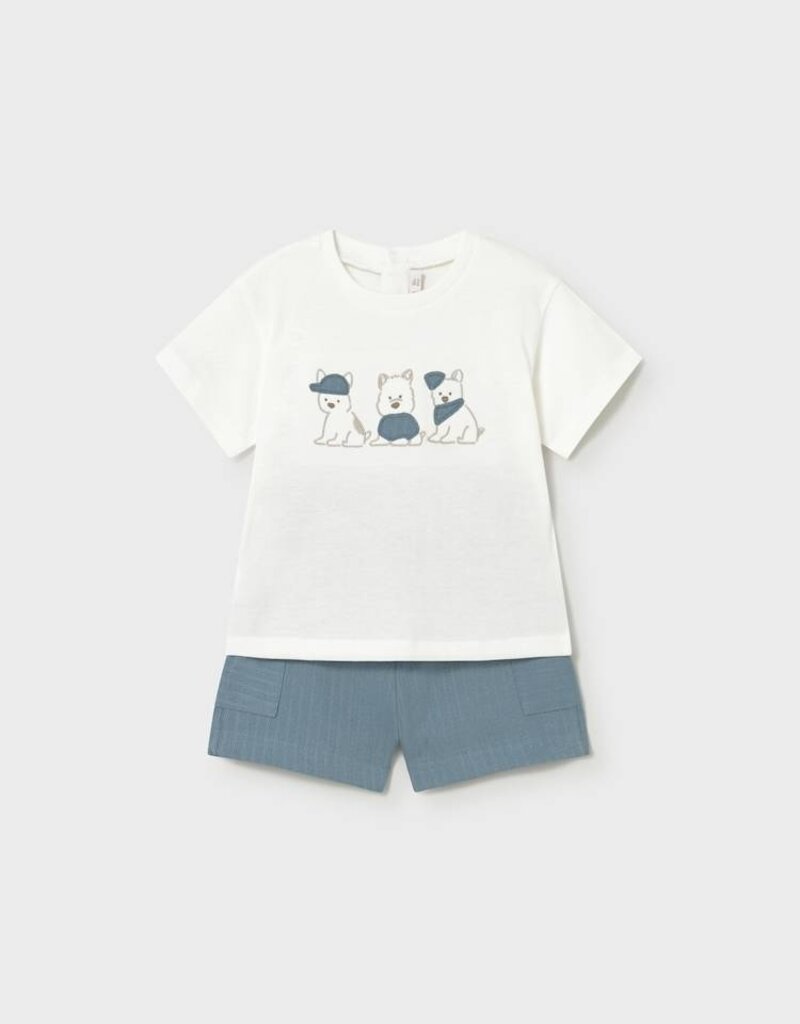 Mayoral Baby Boy Textured Knit Jade Short Set