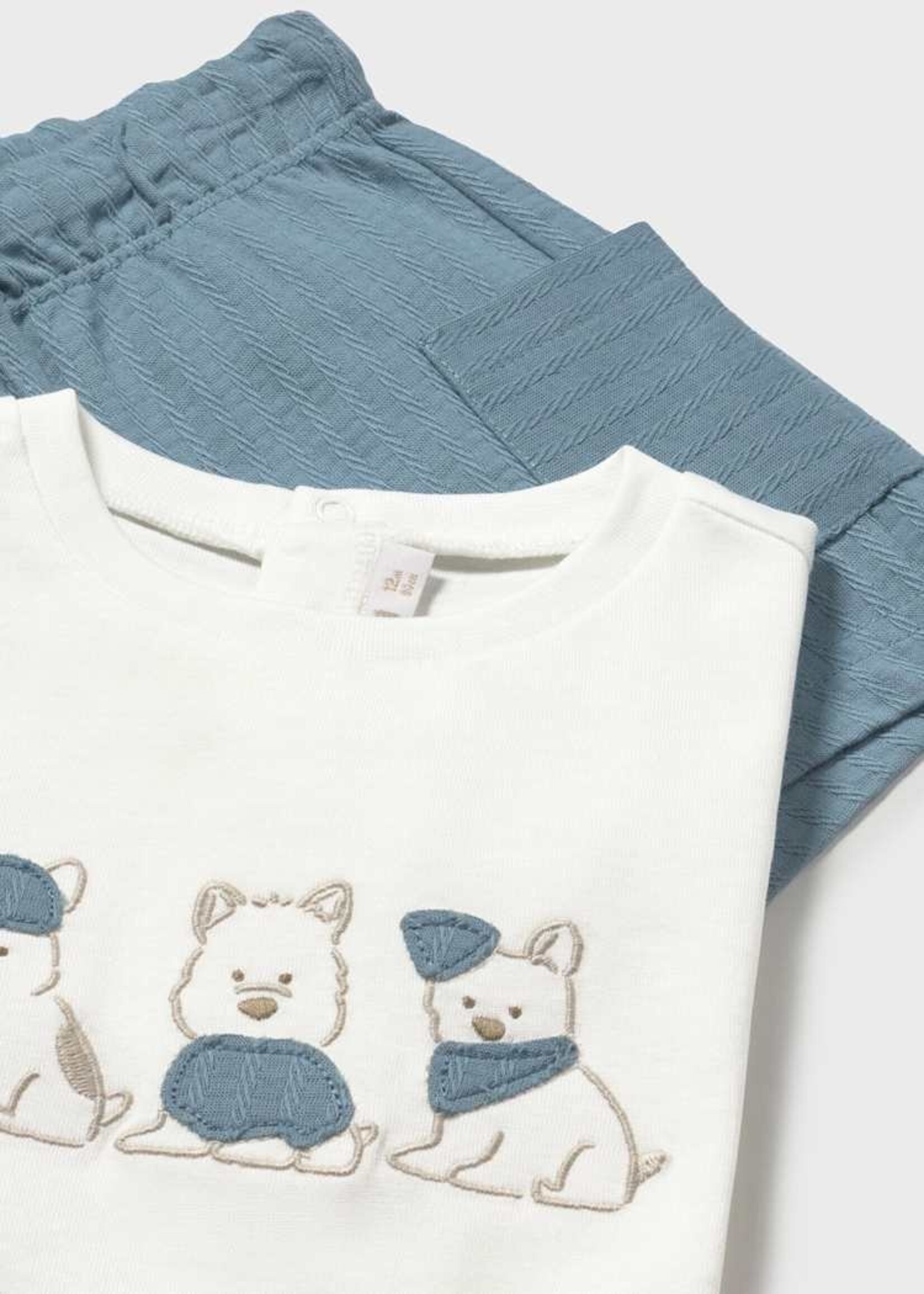 Mayoral Baby Boy Textured Knit Jade Short Set