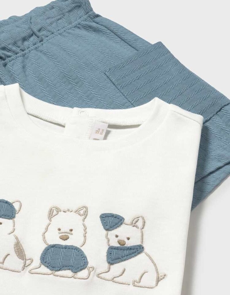 Mayoral Baby Boy Textured Knit Jade Short Set
