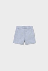 Mayoral Baby Boy Capri Blue Linen Bermuda Shorts