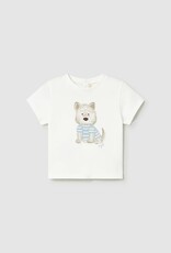 Mayoral Baby Boy White S/S Tee w/Puppy Print